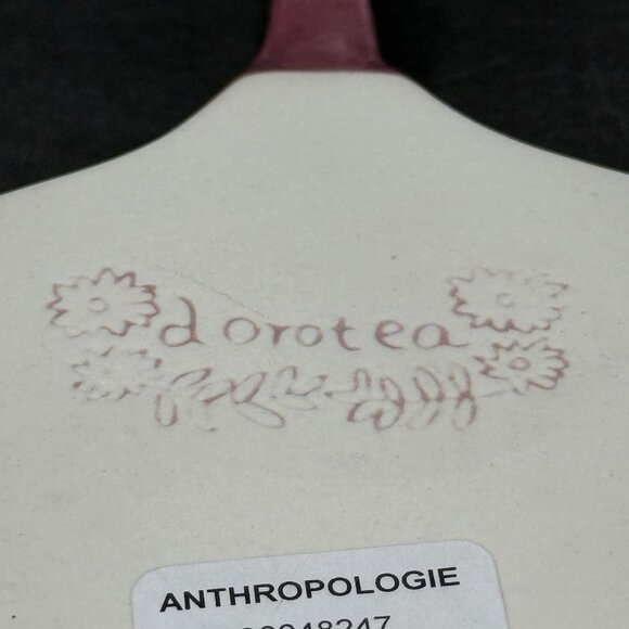 Anthropologie Dorotea Cake Pie Server 11.25” Serving Utensil Ceramic Flowers - Picture 5 of 8